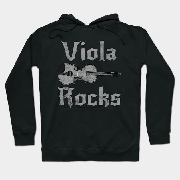 Viola Rocks, Violist Heavy Rock Musician Goth Hoodie by doodlerob